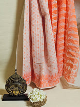 Exquisite Dhakai Jamdani Sarees in White, Off-White & Orange – Handwoven Eleganc
